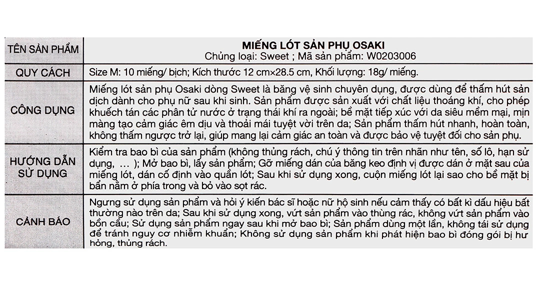 Miếng lót sản phụ Sweet Dacco size M gói 10 miếng - 7